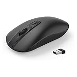 cimetech Maus Kabellos, 2.4GHz Leise Funkmaus Ergonomisch mit USB Nano Empfänger, 800/1200/1600 DPI, Optische Mouse für Laptop/Windows/Mabook/Linux (Slim-2.4G)