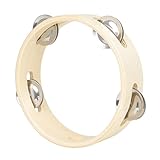 Runde Handglocke Aus Holz Einreihiges Tragbares Musik Leicht Zu Greifende Percussion Trommel Musikinstrument Einreihige Tamburine Geeignet Für Säuglinge Und Kleinkinder