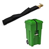 HJIAMA Mülltonnenschloss, Verstellbereich von 55 bis 120 cm, Schloss Mülltonne mit Metallschnalle, Mülltonnenschloss ohne Bohren, Mülltonnenverriegelung für Mülltonnen, Abfalltonnen
