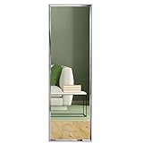 PETAFLOP Wandspiegel 122 x 35,5 cm, Ganzkörperspiegel mit explosionssicherer Membranschutz und weißer Rahmen, für Schlafzimmer, Bad, Flur oder Garderobe