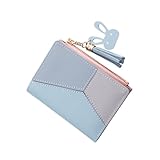 minkissy 1Stück Kurze Geldbörse Für Damen Faltbare PU Geldbörse Mit Münztasche Vintage Ledergeldbörse Im Retro Vertikaler Reißverschluss Kompakt Praktisch