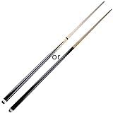 TENCOCO 1 Stück 120cm Hause Snooker Pool Queue Montieren 12mm/0,47 in Spitze Kinder Erwachsene Billard Schwarz + gelb