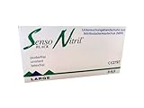 SENSO NITRIL, Untersuchungshandschuhe Nitril, Einweghandschuhe, puderfrei, latexfrei, Mikrotextur, lebensmittelecht, SCHWARZ, Gr. L (8-8,5)