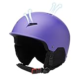 Sicherheitshut für Snowboard, Skihelm | Stoßfester Hut Ohrenschutz Verstellbare Sicherheitskappe | Atmungsaktiver Sicherheitshut mit Brillenklammer für