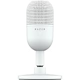 Razer Seiren V3 Mini - Ultrakompaktes USB-Mikrofon (14mm Kondensatormikrofon, Supernierencharakteristik, Tap-to-Mute-Sensor mit LED-Anzeige, integrierter Stoßdämpfer, Plug-and-Play-Design) Weiß