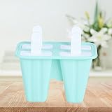 Acouto Grüne Eisform, Silikonform, DIY-Eiscreme-Werkzeug für Sommerspaß mit Einzigartigen Eis Am Stiel (4 Stöcke)