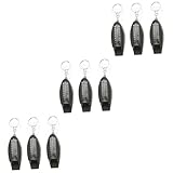 Milisten 3 Sätze Multifunktionale Pfeife Campingvorräte Vergrößerungsspiegel Wanderausrüstung Notpfeife Abs Hochfester Anti-Fall-hochtemperatur-Kunststoff Black 3 Stück * 3