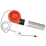 Yeselino 12 x 3,2 cm Gebläse, USB-betriebener Ventilator für Picknick, Grill, Holzofen, Kochen, Kühlung, Belüftung, Auspuff USB-Luftgebläse