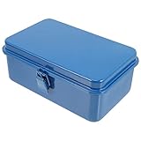 jojofuny Werkzeugkasten aus Robustem Eisen Tragbare Metallkiste zur Werkzeugaufbewahrung Vielseitiger Organizer für Schraubendreher Schraubenschlüssel und Bohrer für Garage und Haushalt