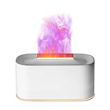 Kamin-Flammen-Diffusor, 220 ml, kühles Nebel-Aromatherapiegerät mit 7-farbiger LED-Atmosphäre, leiser Luftbefeuchter für Zuhause, Büro, Wohnheim und Yoga-Studio, Timer und automatische Abschaltung