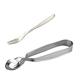 Schneckenzange Edelstahl Schneckengabel Mini Küchenzange zum Kochen und Servieren von Restaurants