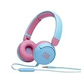 JBL Jr310 On-Ear Kinder-Kopfhörer - Hellblau-Rosa – Kabelgebundene Ohrhörer mit Headset und Fernbedienung – Ideal für Schule und Freizeit