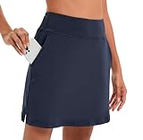 Timuspo Damen Skort Tennisrock mit Hose drunter Wanderrock Golfrock Fahrradrock Laufrock Sportrock,S