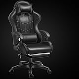 GWFBLID Bürostuhl Ergonomisch Schreibtischstuhl mit 360° Drehstuhl Arbeitsstuhl mit Armlehnen Chefsessel höhenverstellbarer Computerstuhl 140 kg Business Lift Drehstuhl Boss-Stuhl