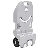 Xichuzi Camping-Wassertank mit Rollen 25 L Grau, Wasserkanister Camping, Kanister, Wasserbehälter, Trinkwasserkanister - 154414