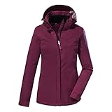 killtec Damen Funktionsjacke/Outdoorjacke mit abzippbarer Kapuze - KOS 133 WMN JCKT, dunkelrose, 48, 38383-000