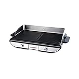 GASTROBACK #42523 Design Tischgrill Advanced Pro BBQ - Elektro-Tischgrill 2300 Watt 1500 cm² große Grillfläche - Einfache Reinigung - Grillplatten herausnehmbar - Edelstahl silber