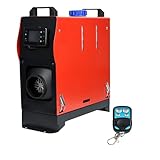 MAYTIIMO 12V 8kW Diesel Luftheizung Standheizung Air Heater Diesel Lufterhitzer Dieselheizung mit LCD Display und Fernbedienung, mit Schalldämpfer für PKW LKW Bus Boot – Rot, Typ B