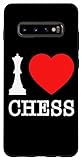 Hülle für Galaxy S10+ Schach I Love Chess Schachspiel Weiße Dame Ich Liebe Schach