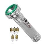 UKCOCO Taschenlampe Ultra Retro Laterne Signal Camping-ausrüstung Miniatur-buld Silver Eisen
