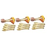 Ciieeo 12 Stk Edelstahlclip Goldenes Servierbesteck Buffetzange Küchenutensilien Grillzange Brotzange Servierzange Vorspeisenzange Salatzange Goldene Zange Steakzange 201 Edelstahl