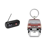 JBL Tuner 2 Radiorekorder in Schwarz & BRISA VW Collection - Volkswagen Schlüssel-Anhänger-Ring Schlüsselbund-Accessoire Keyholder mit Bier-Flaschen-Öffner im T4 Bulli Bus Design (Bus Front/Rot)