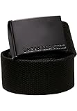 Urban Classics Unisex Coloured Buckle Canvas Belt Gürtel, Schwarz, S-M EU