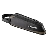 ROCKBROS Fahrradtasche Reflektierende Oberrohrtasche Werkzeugtasche Fahrradzubehör 0,65L Schwarz für Mountainbikes, Rennräder, Gravelbikes