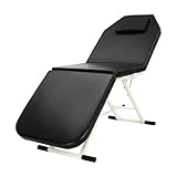 GDSKR Kosmetikbett Massagetisch, Tragbare SPA Salon Bett mit 3 Zonen Klappbar, Mobile Massagebett, Kosmetikstuhl Massageliege MassageStühl, PVC Kosmetikliege, für Professionelle Massagetherapeuten