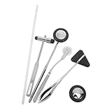 VALICLUD Multifunktionales Diagnostik Hammer 5 Stück Medizinisches Perkussionsinstrument aus Metall Ergonomischer Griff Schwarz für Neurologische Tests und Klinische Untersuchung