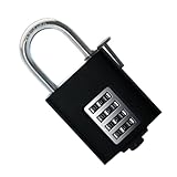 FUTUREORYY Zinklegierung Zahlenschloss Vorhängeschloss Stelliger Code Outdoor Schloss Korrosionsbeständig Wetterfest Sicher für Gartentor Schränke Briefkästen