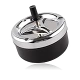AMSNINK ﻿Aschenbecher Für Draussen, Moderner Aschenbecher Mit Deckel, Drehaschenbecher, Aschenbecher Drehdeckel, Windaschenbecher, Aschenbecher Outdoor, Für Home Office Balkon Partys Outdoor