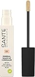 Sante Naturkosmetik Mineral Wake up Concealer 01 Neutral Ivory, Deckt Schatten und Makel ab, Zum Contouring geeignet, Vegan, 8 ml