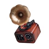 TOKIDNY Vintage Gramophon Musikbox aus Robustem Abs Kunststoff Dekoratives Desktop Gramophone für Wohnzimmer Nostalgisches Retro Musikspielwerk als Stilvolle Heimdekoration und