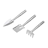 Toddmomy 3 Stück 1 Satz Strand Schaufel Garten Handschaufel Sandstrand Flachschaufel aus Edelstahl nützliche Spitzschaufel Rostfreier Stahl