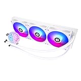 TR -Aqua Elite 360 V6 Argb White-CPU Flüssigkeitskühler, effiziente PWM gesteuerte Pumpe, für AM4 / AM5, Intel LGA1150 / 1151/1200/2011/1851/1700, integrierter Wasserkühler, weiß