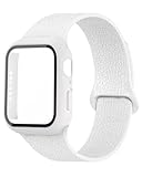 Magnetisches Silikonband und Hülle, kompatibel mit Apple Watch, Armband für 40 mm, 41 mm, 42 mm, 44 mm, 45 mm, 46 mm, für Damen und Herren, weiches, wasserdichtes Sportarmband für iWatch Serie 10, 9
