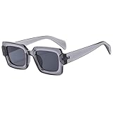 Herren Quadratische Sonnenbrille Damen Outdoor Urlaub Autofahren(Gray)