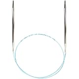 skacel by addi Rundstricknadeln, 40 cm, Turbo, rund, beschichtetes Messing, Stricknadel, Paar mit Nylonschnur, 12 mm (US Größe 17)