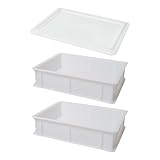 GENUS DEI Dei | Zwei Pizza- und Brotdosen | Knetbehälter | Nudelbox | Zwei Boxen 30x40x10 cm + 1 Deckel