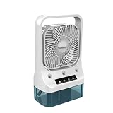 Tragbare Klimaanlagen Ventilator USB Luftbefeuchtung Ventilator Spray Kühlung mit Nachtlicht 3 Geschwindigkeiten Kühlventilator Klimageräte Groß