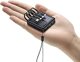 Kleine Solar Portable Charger 15000mAh Compact Solar Power Bank mit eingebauten 4-Kabeln, USB C Eingang/Ausgang, Mini Batterie Portable Ladegerät Power Bank für iPhone Samsung, Huawei et