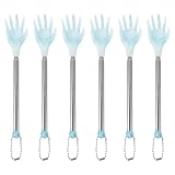 TOVINANNA 6 Stück Multifunktionales Rückenkratzer aus Rostfreiem Stahl Teleskopierbar und Leicht Juckreiz und Rückenmassagegerät für Erwachsene und Tragbar und Ergonomisch