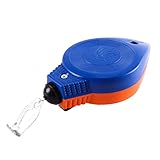 Ieron 2 Sets Schlagschnur-Rollenset, 30 m, robuste Schlagschnur mit 30 ml blauem Pulver, schnell aufrollbare Baukreideschnur zum Markieren gerader Linien