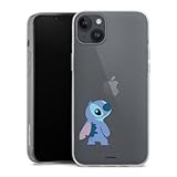 Silikon Hülle kompatibel mit Apple iPhone 14 Plus Case transparent Handyhülle Lilo & Stitch Fanartikel Disney