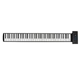 Roll-Up-Piano, Tragbares Elektronisches Klavier mit 88 Tasten, Bluetooth-Soft-Tastatur mit Zwei Lautsprechern, Faltbar Pädagogische Elektronische Digitale Musik-Klaviertastatur für(Schwarz)