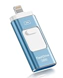 ROSPE USB-Stick 128 GB, MFi-zertifiziert, 3-in-1 für iPhone/iPad/Android/PC, USB 3.0 High Speed