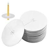 80 Stück Tropfenfänger für Kerzen Tropfschutz Papier Tropfschutz Kerze, 8cm, Ideal für Heimtempel, Feste, Gottesdienste und mehr, Effektiver Wachsstopper