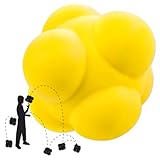 Sport-Thieme Jumbo Spaßball | XXL Riesen Spaßball mit 6-Seiten-Design | Verrückten Sprungeigenschaften | Ø 24 cm, 370 g | Gelber PU Schaumstoff