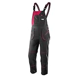 NEO TOOLS Damen-Arbeitslatzhose, Woman Line, Gr. S-XXL. Baumwoll-Polyester-Gewebe, elastischen Träger,Taschen, ISO 13688:2016